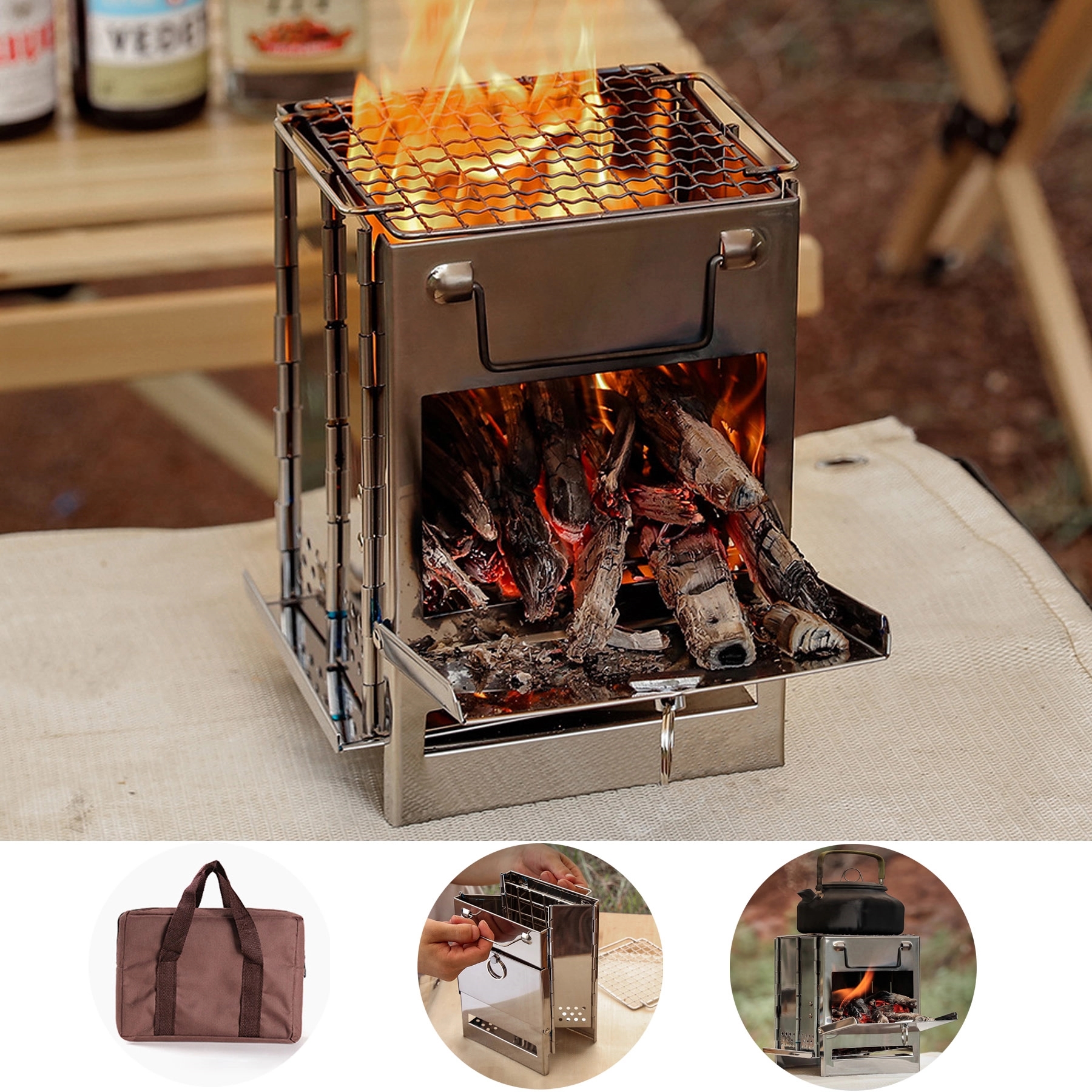 Collapsible Portable Camping BBQ Grill 3