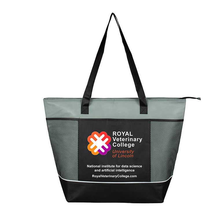 22"W x 16"H x 7 ½"Gusset - "FROST LINE" Super-Sized Insulated Zipper Cooler Tote 39