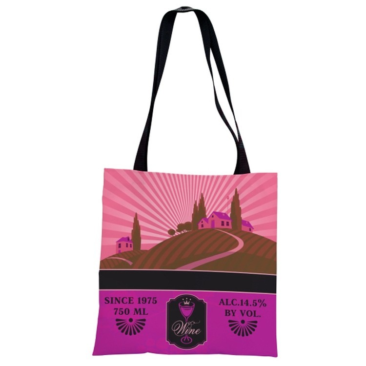 Heavy Duty Flat Tote- Full Color on Both Sides, custom tote bag with logo imprint 6