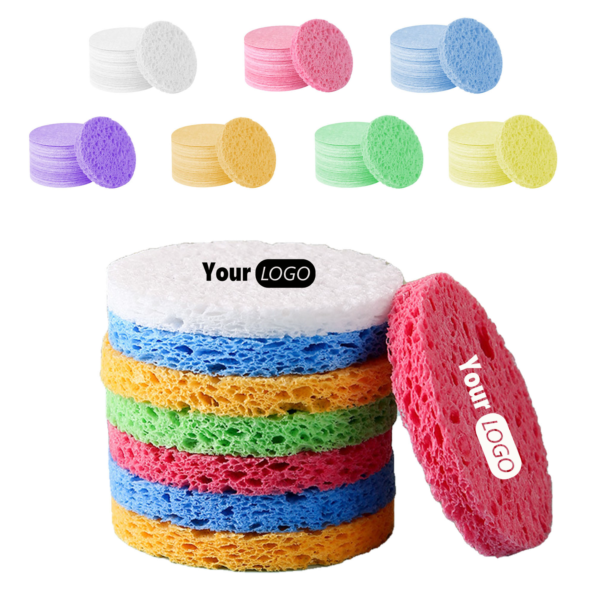 Multi Colored Wood Pulp Dishwashing Sponge 9