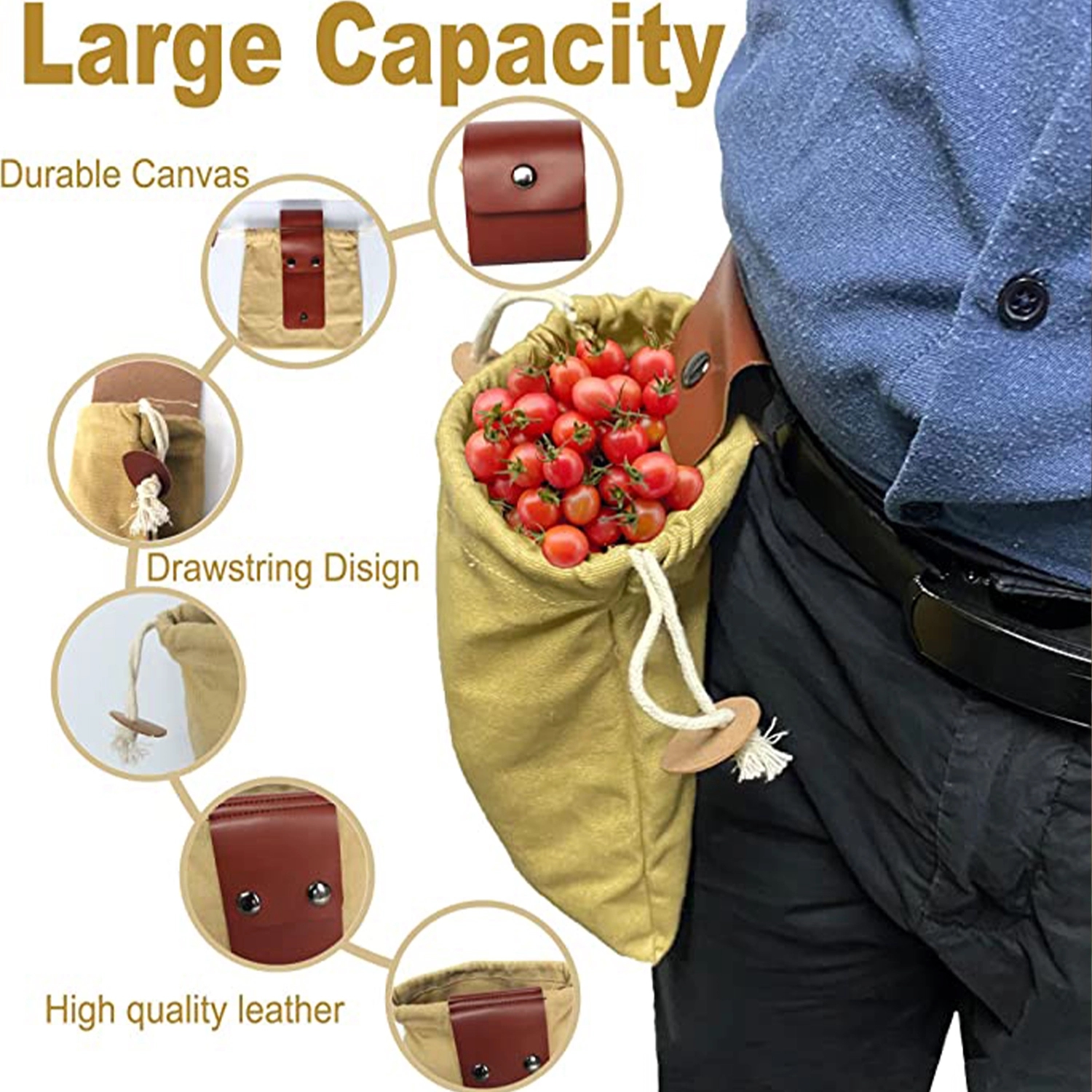 Outdoor Collapsible Foraging Bag 5