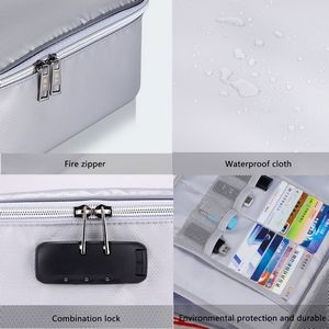 Waterproof 3-Layer Document Storage Bag With Password Lock 3