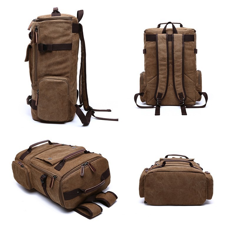 Vintage Canvas Laptop Backpack for Men 5