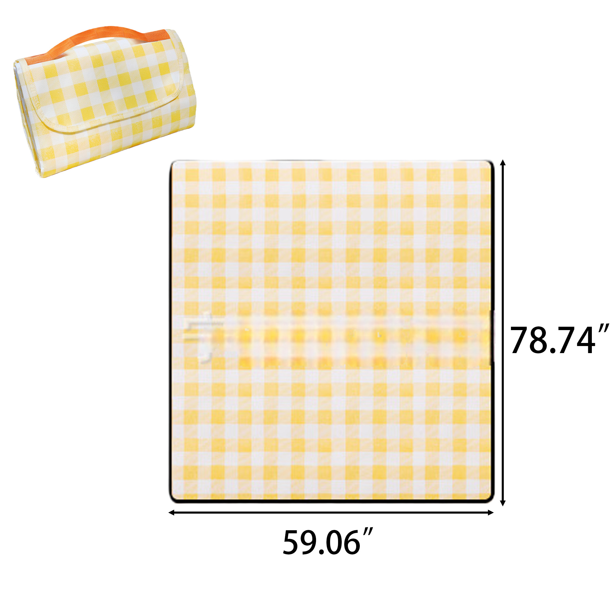 Personalized Checkered Outdoor Picnic Blanket 2