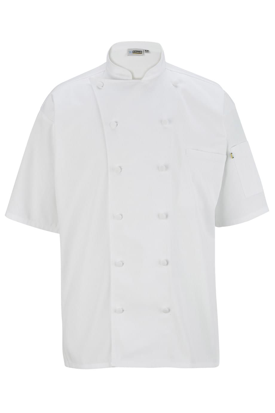 12 Button Short Sleeve Chef Coat With Mesh