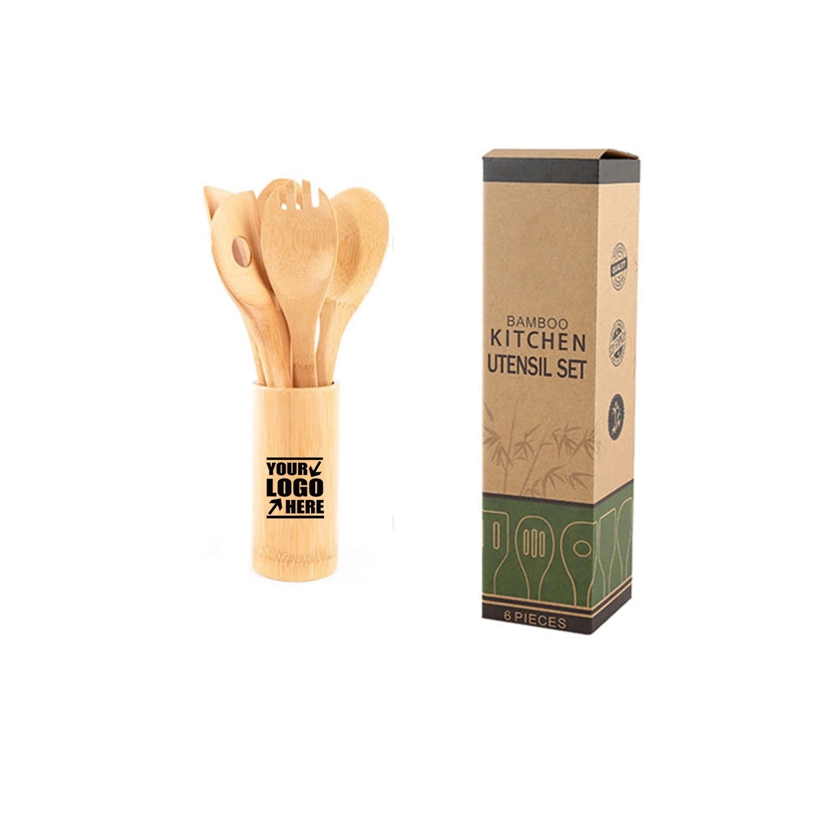 Wooden Bamboo Cooking Utensils Set 2