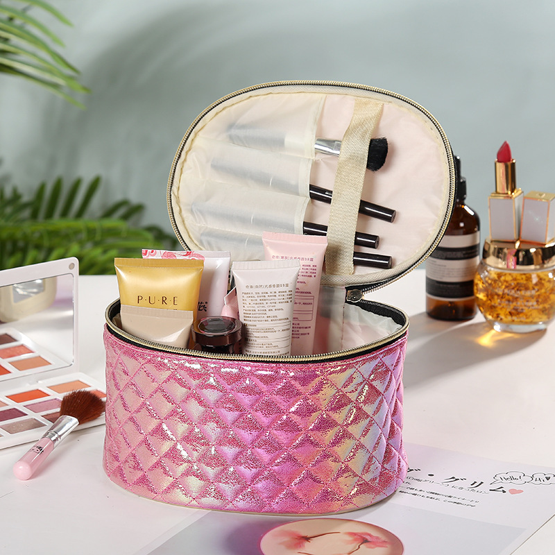 Holographic Argyle Toiletry Bag Cosmetic Bag 4
