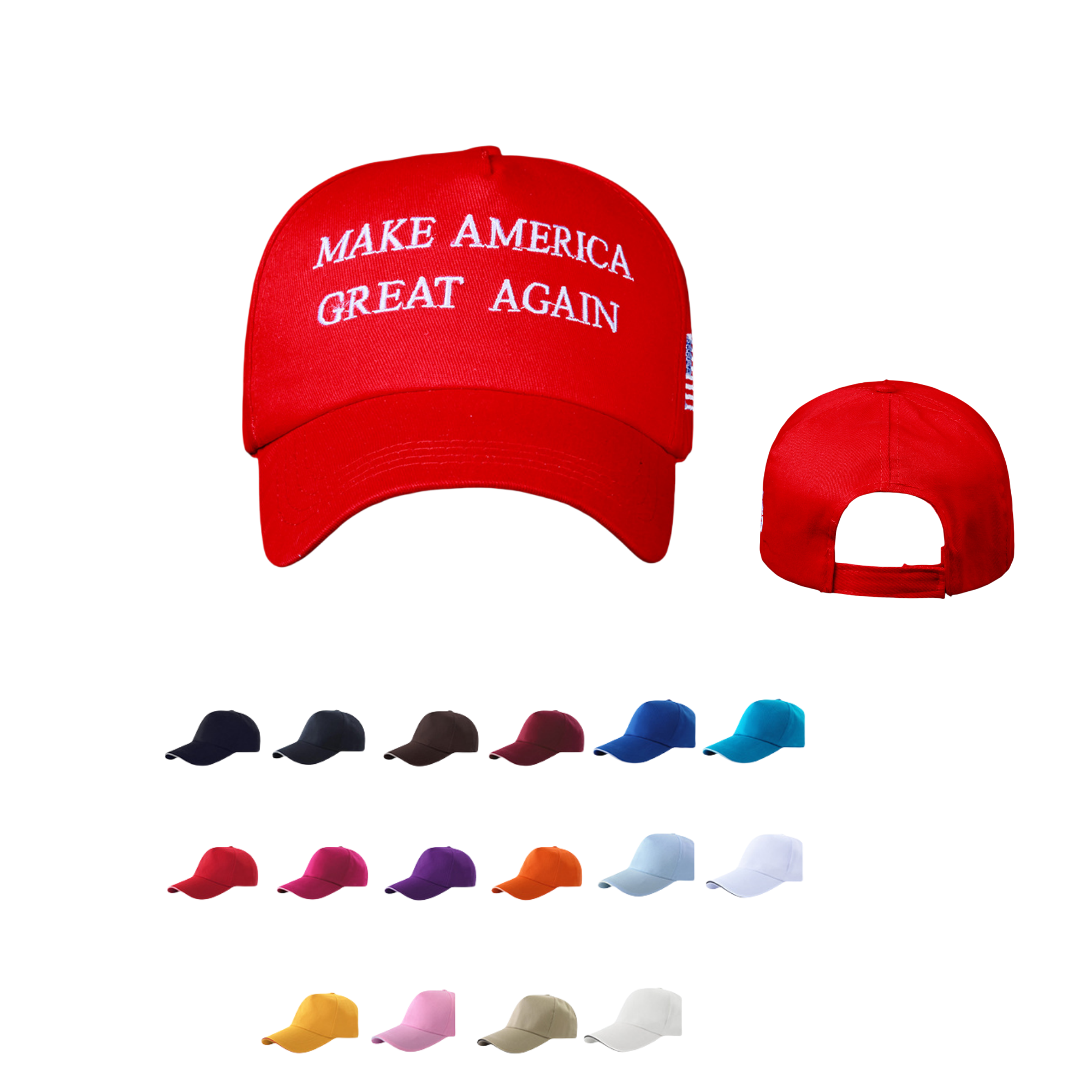 Pure 5 Panel Cotton Baseball Caps 2