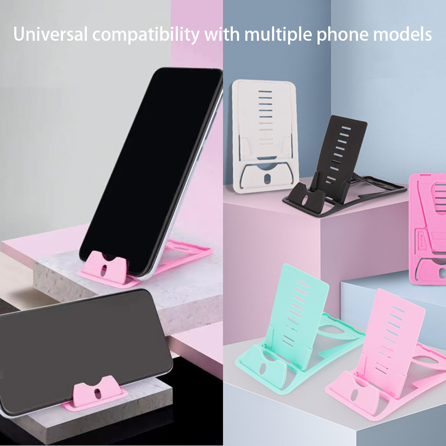 Plastic Adjustable Folding Desktop Phone Stand Holder 16