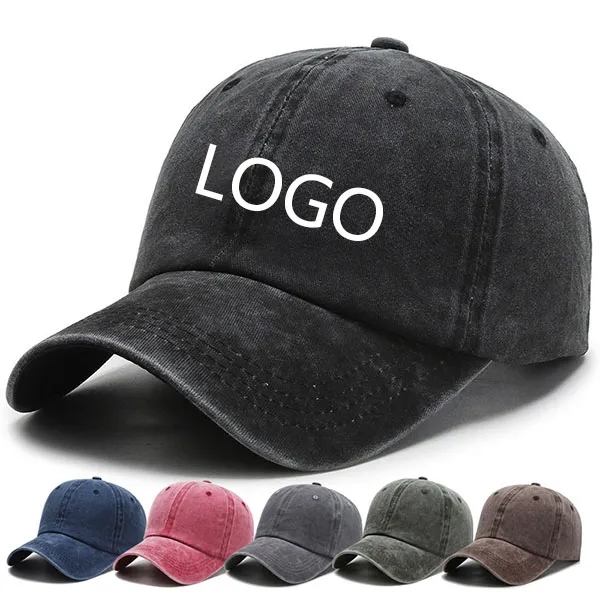 Washed Cotton Baseball Cap 1