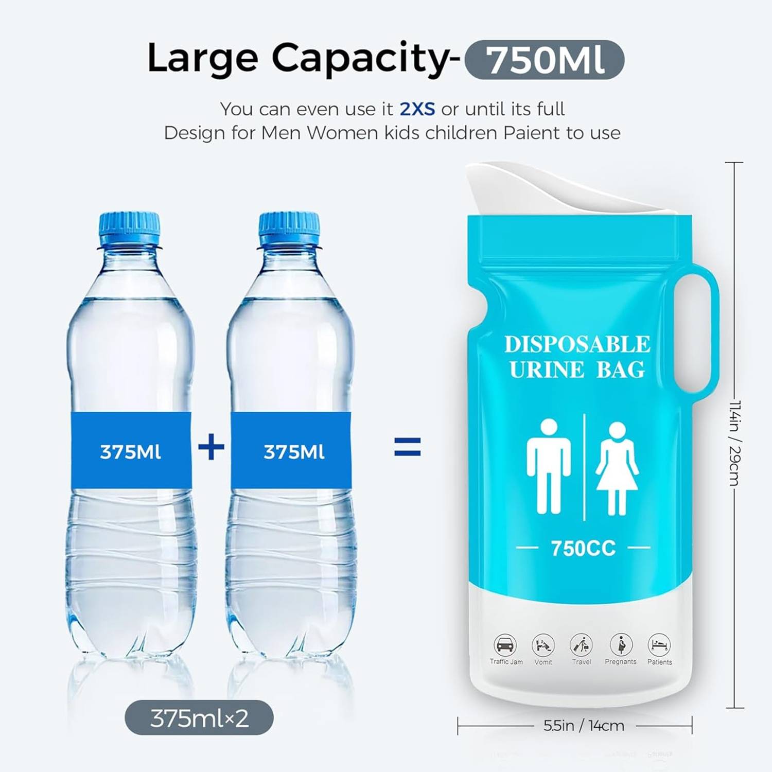 25oz Disposable Urine Vomit Bags 6