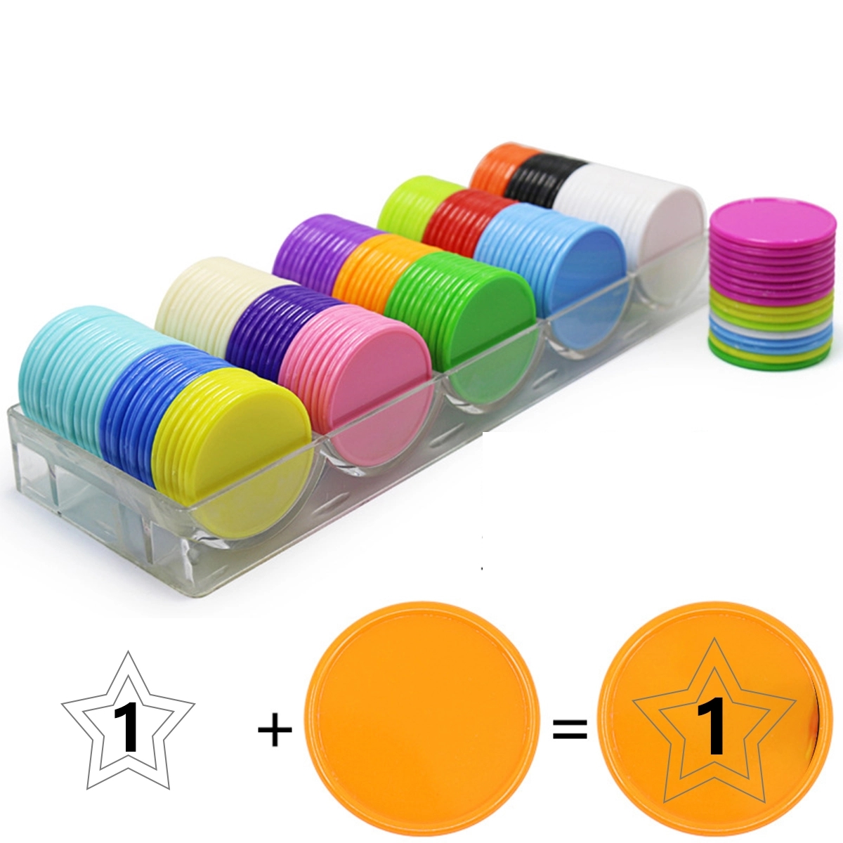 Plastic Poker Chips Prize Coins