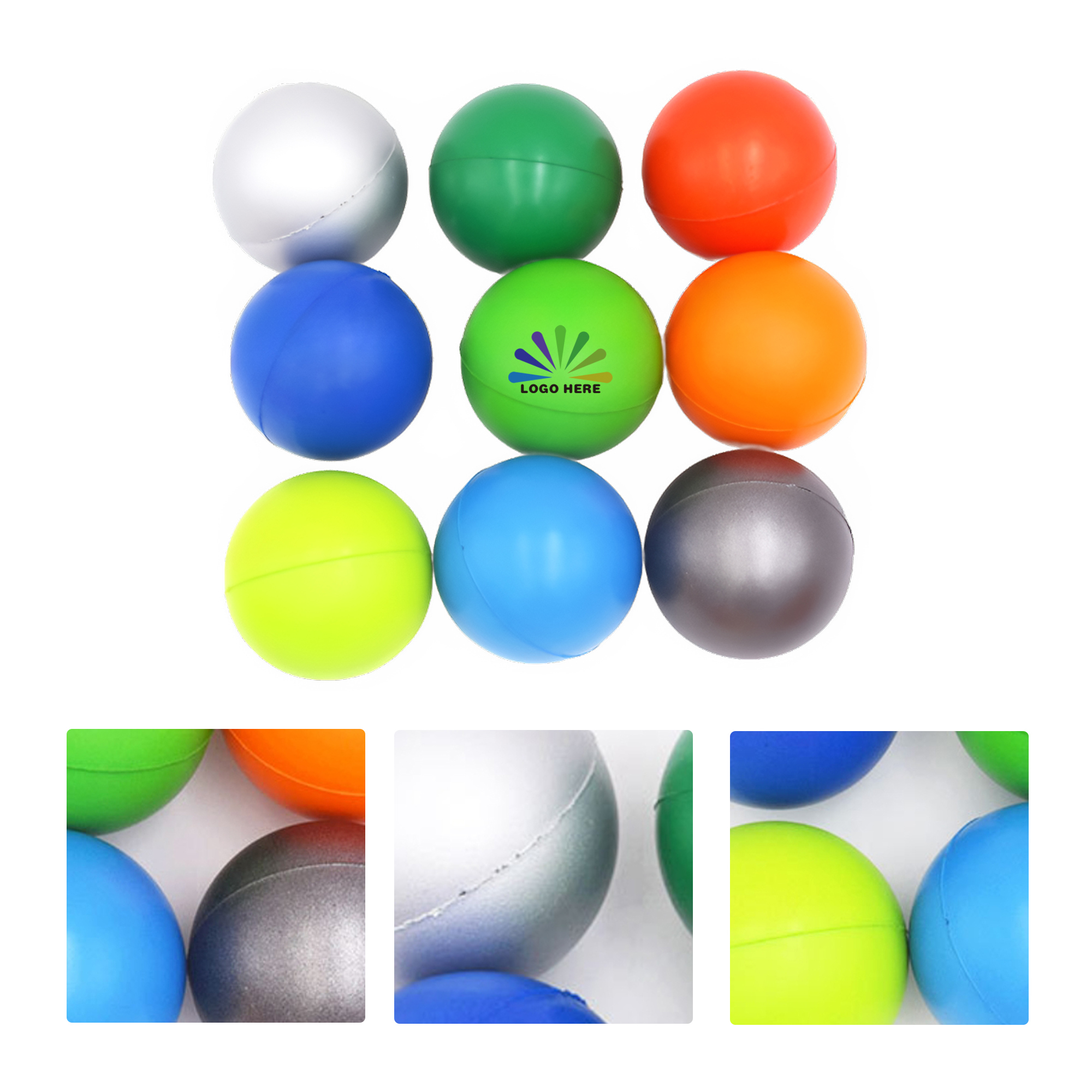 MOQ50 PU Foam Smooth Surface Toy Ball Customization 2