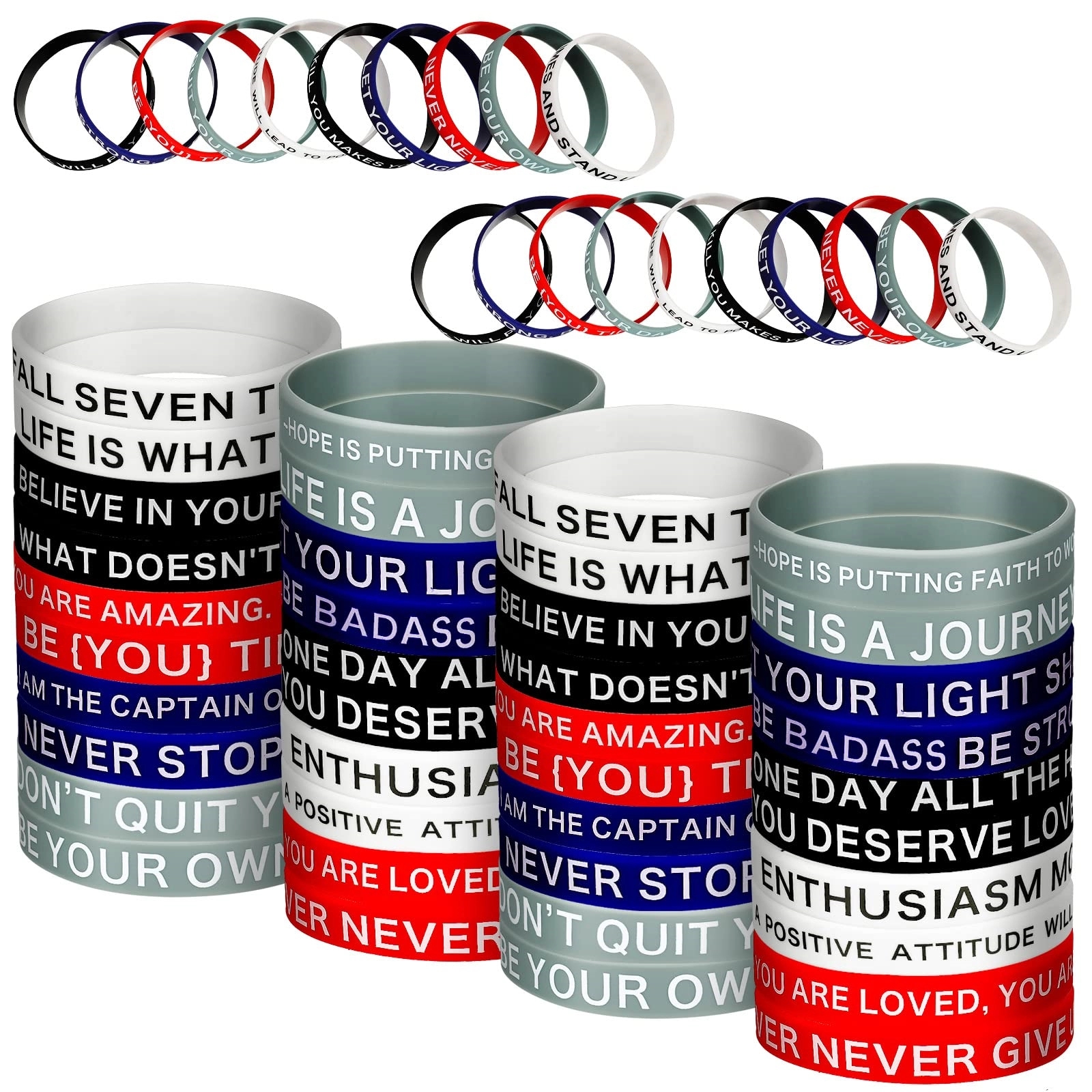 Debossed silicone bracelet 8