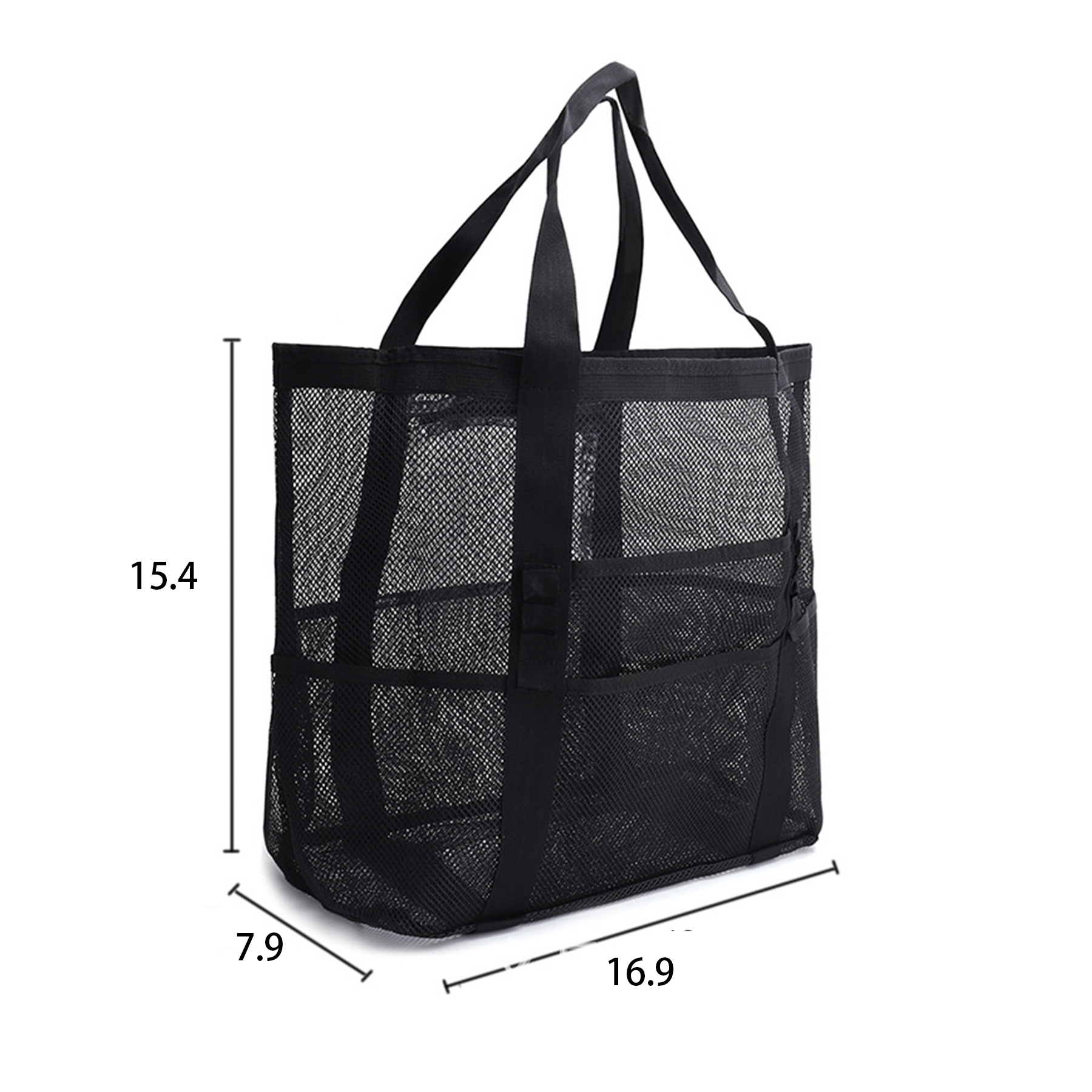 nylon Mesh portable beach tote bag with large capacity 8