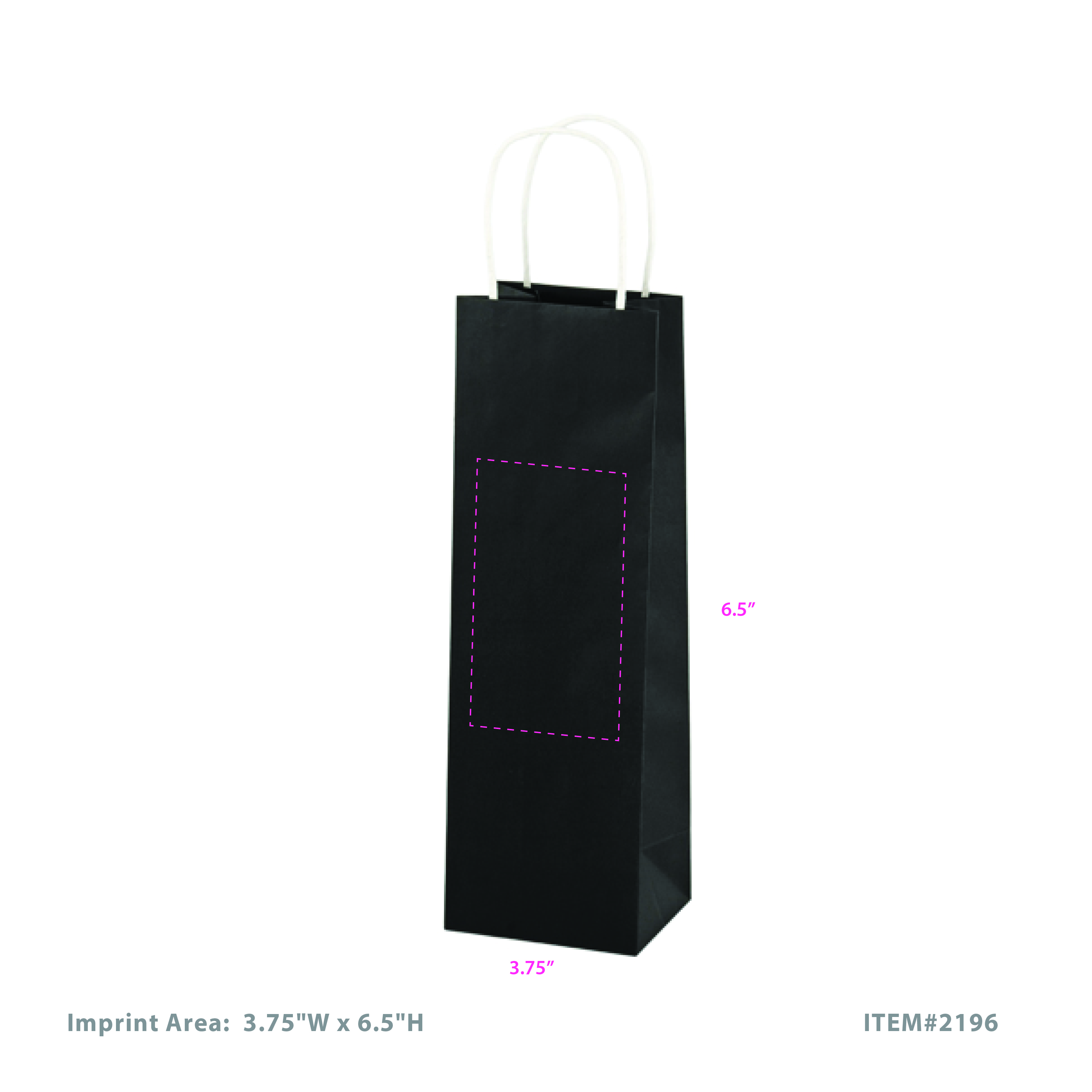 Black 1-Bottle Kraft Bag 4