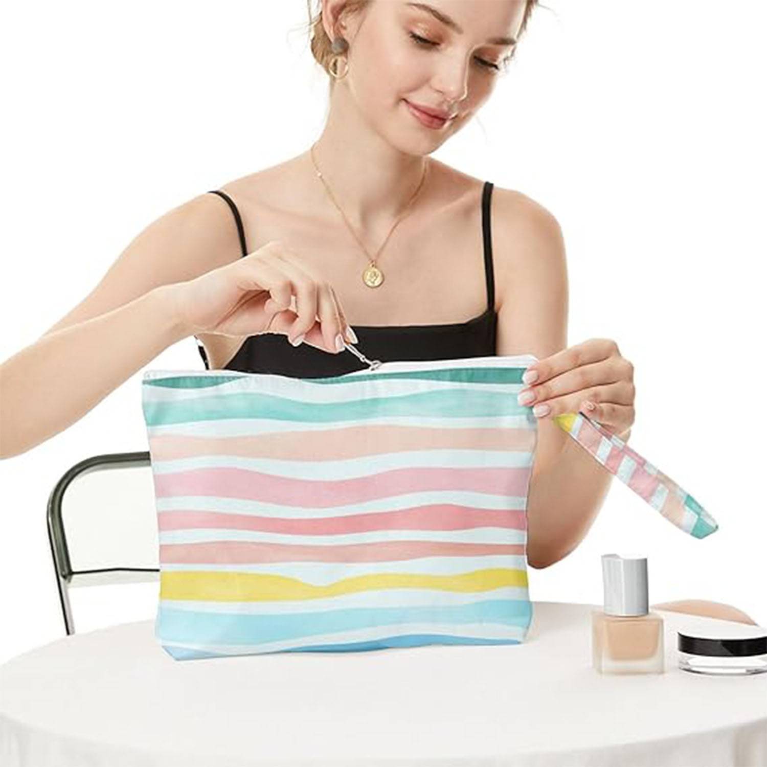 Waterproof Reusable Polyester Wet Dry Bag w/ Zipper 10