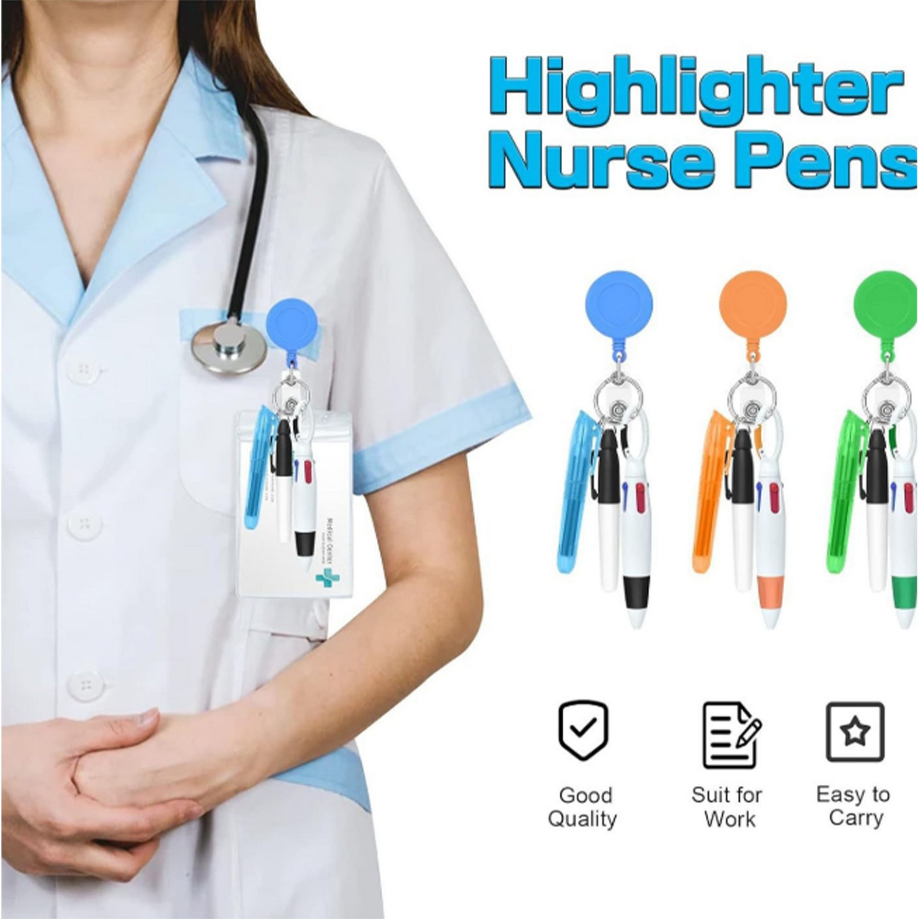 Nurse Pens for Badge with Keychain 1