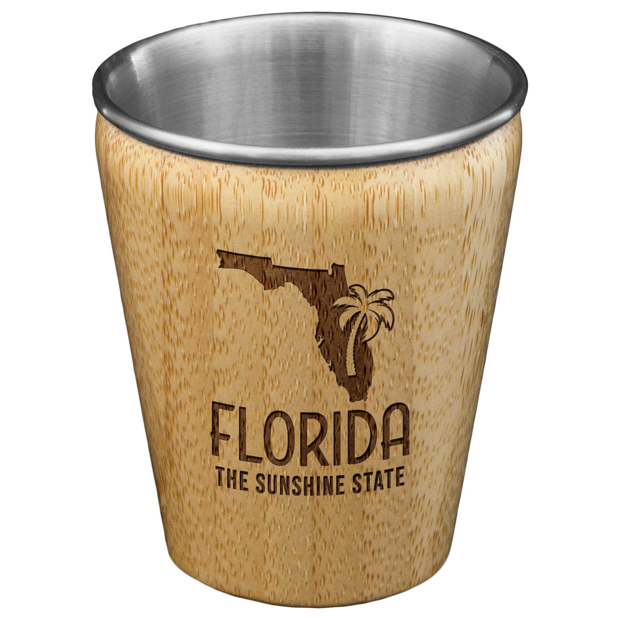 Florida State Bamboo and Stainless Steel Shot Glass