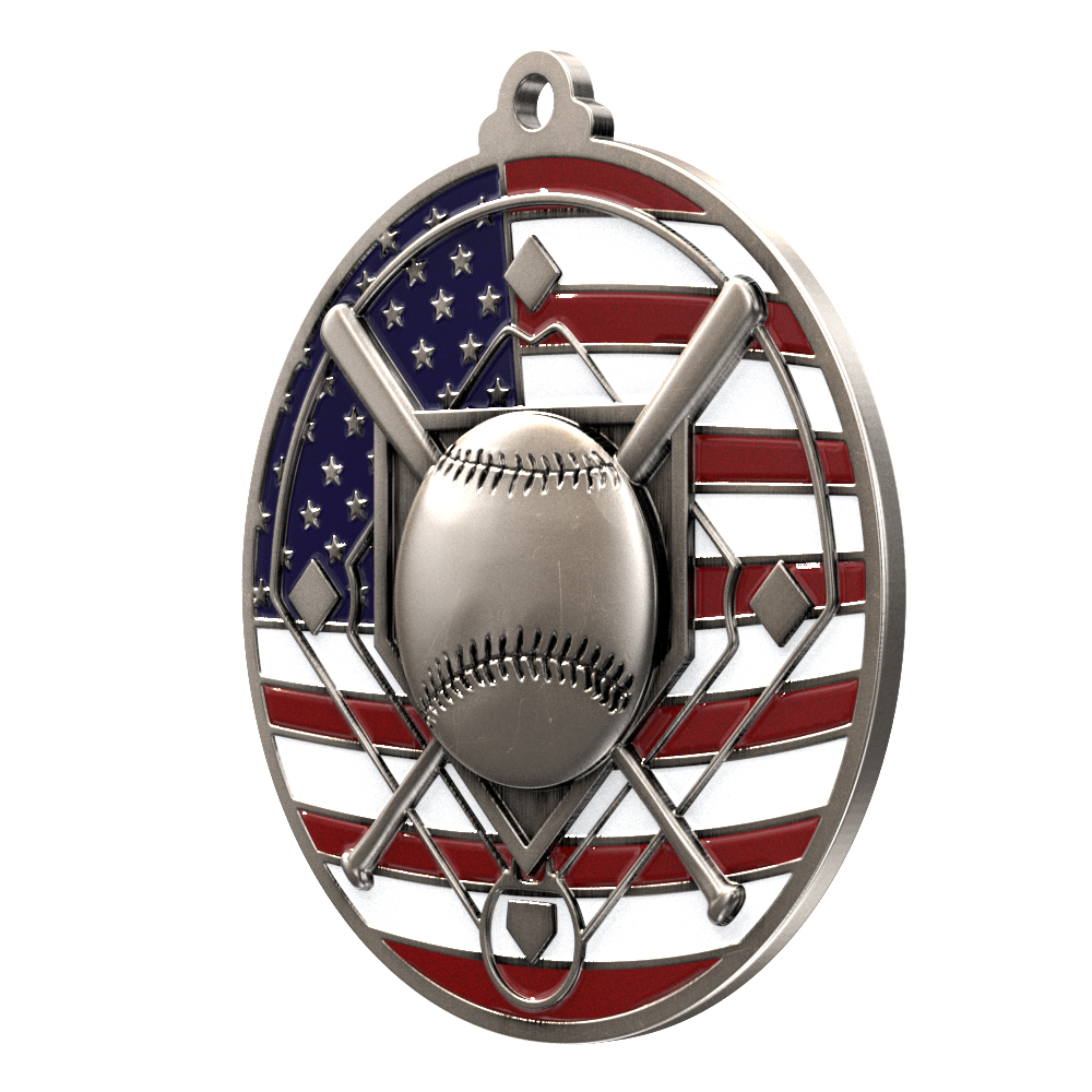 Baseball Patriotic Medallion (2-3/4") 9