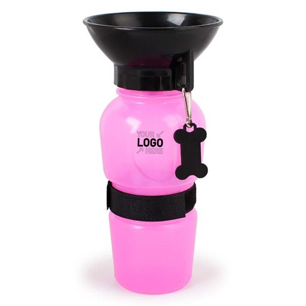 20oz Portable Pet Drinking Water Bottle with Dog Tag 2