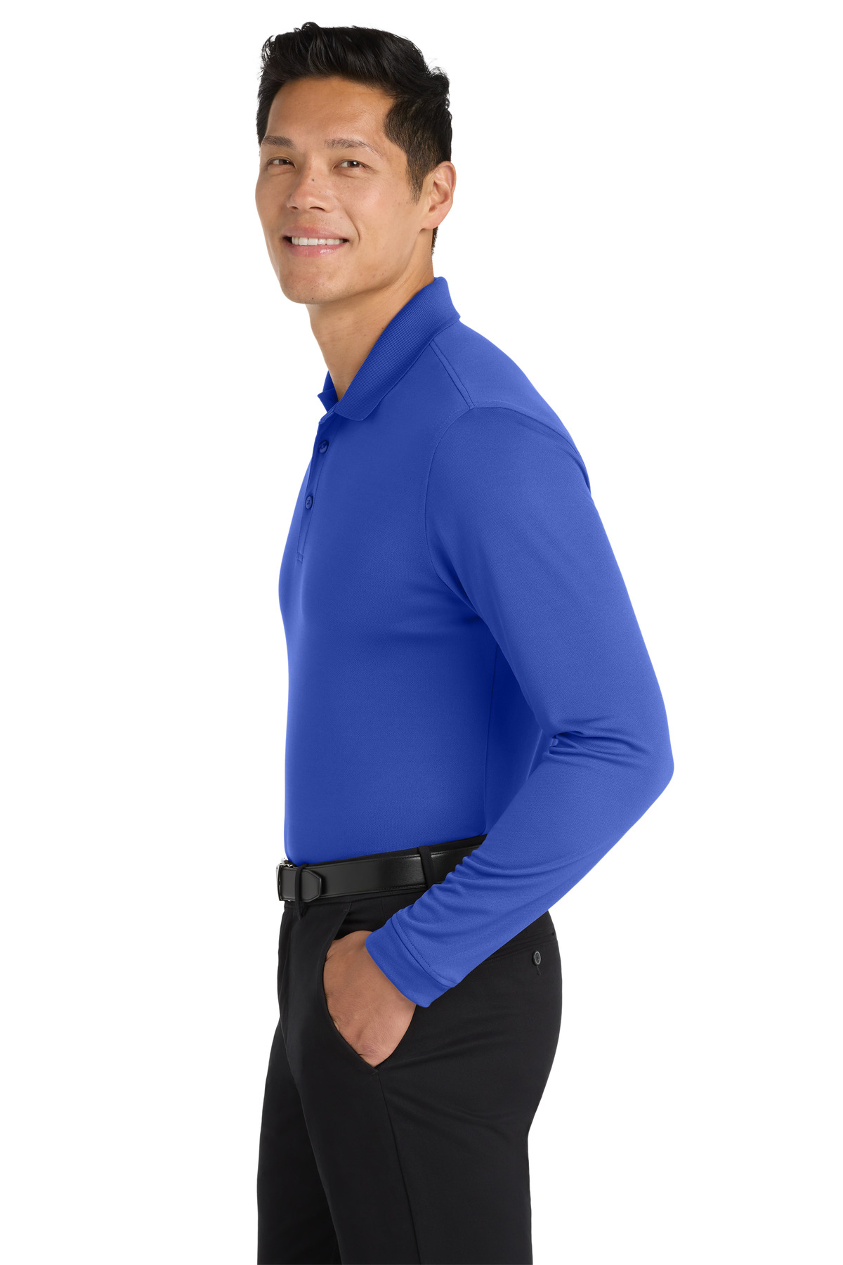 Port Authority Dry Zone UV Micro-Mesh Long Sleeve Polo K110LS 3