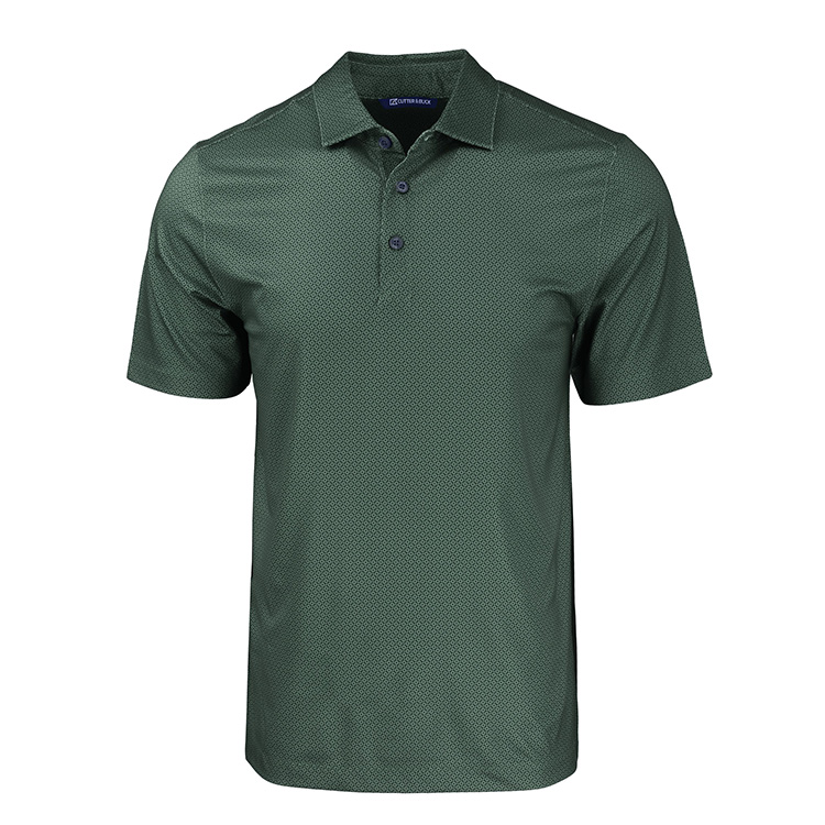 Cutter & Buck Pike Eco Tonal Geo Print Stretch Recycled Polo 1
