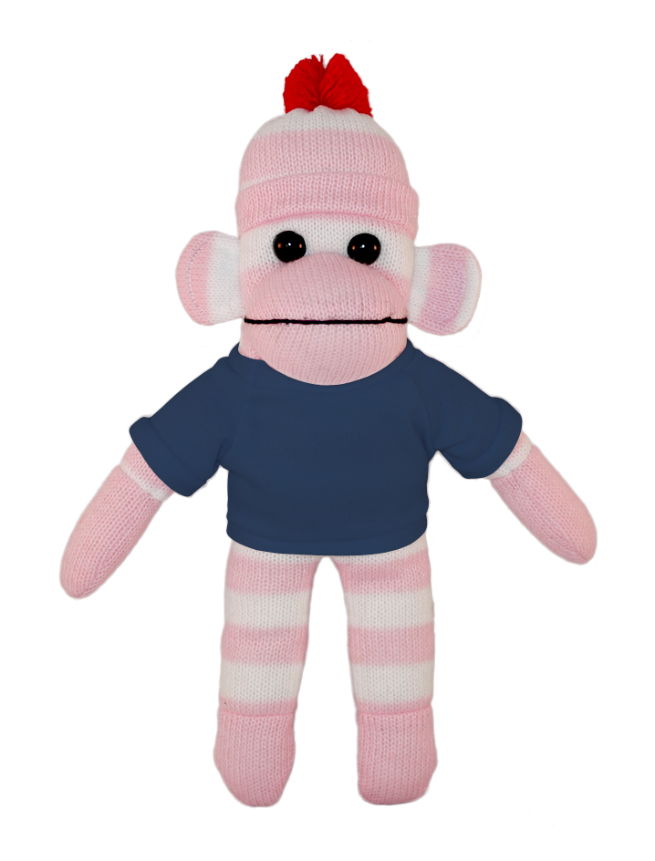 Pink Sock Monkey with Tee 1
