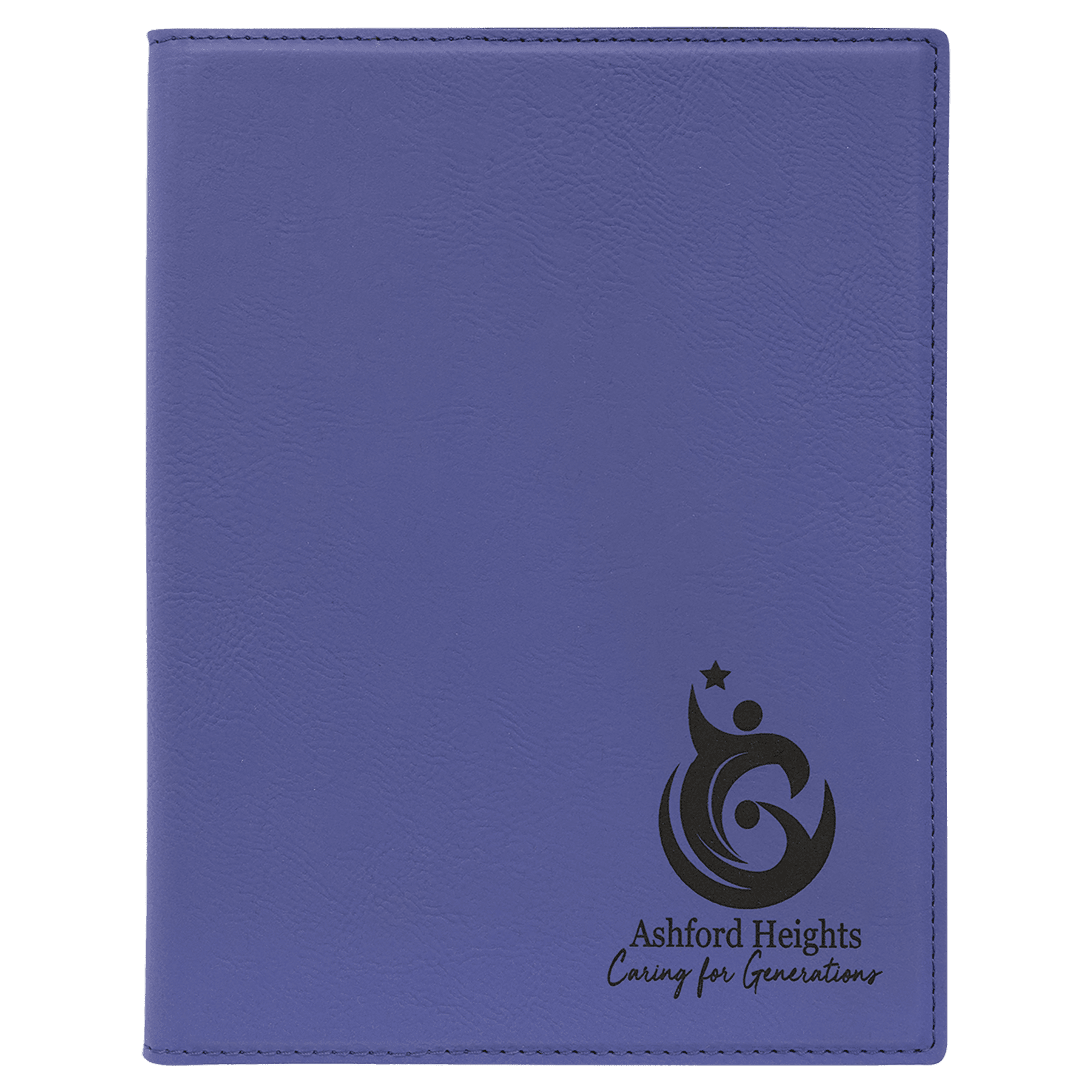 7" x 9" Purple Leatherette Small Portfolio with Notepad 2