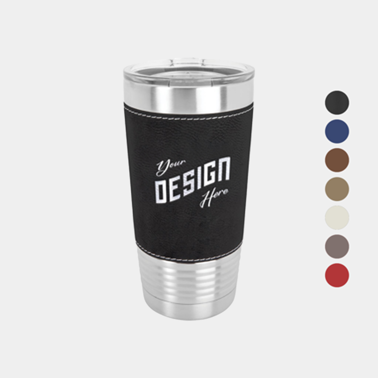 20 oz Polar Camel® Stainless Steel Insulated Leatherette Grip Tumbler 2
