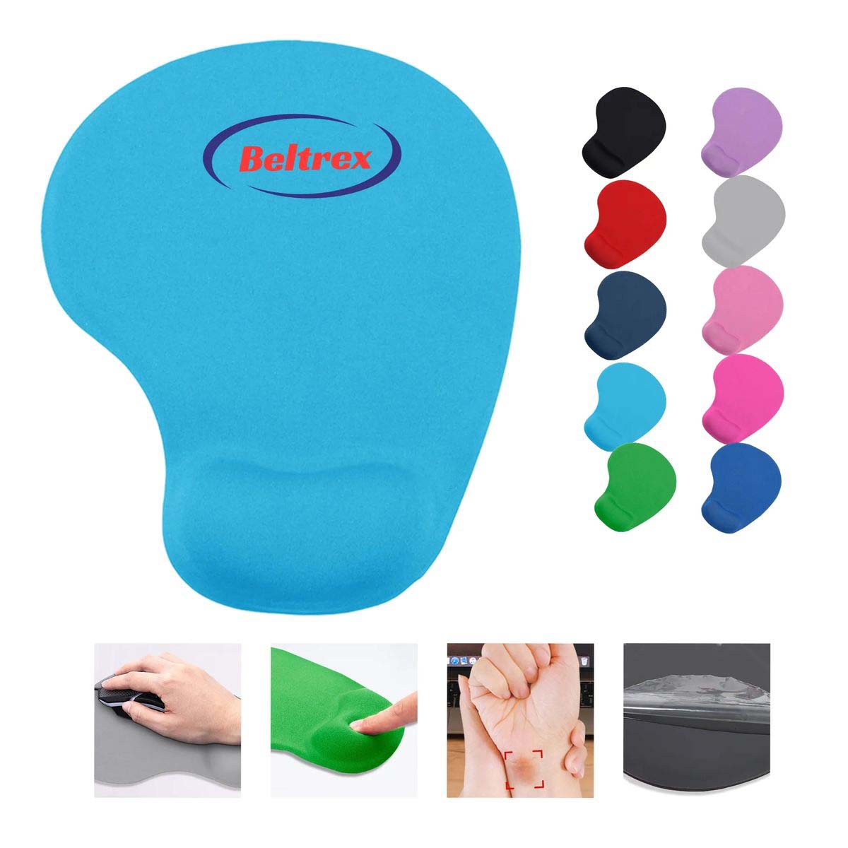 Mouse Pad with Silicone Wrist Support Ergonomic Design 13