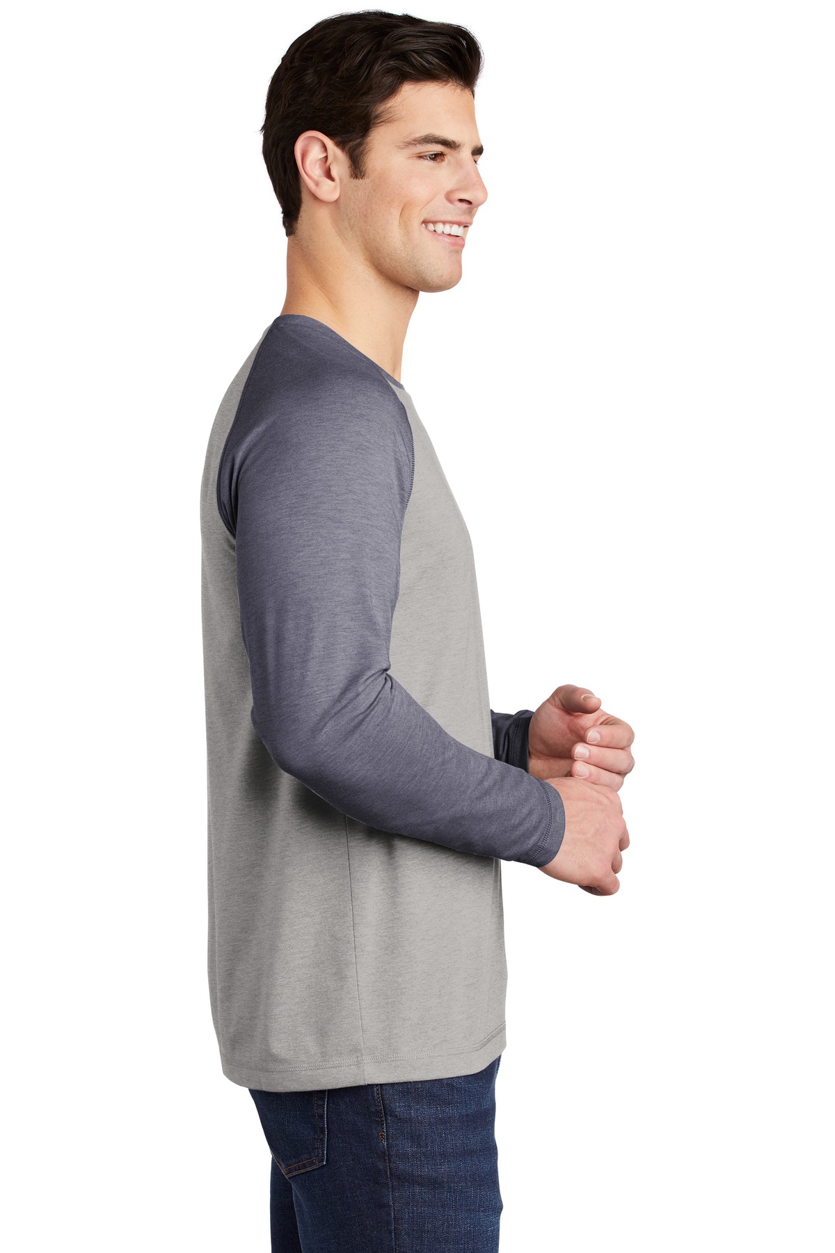 Sport-Tek® PosiCharge Long Sleeve Tri-Blend Wicking Raglan Tee 18