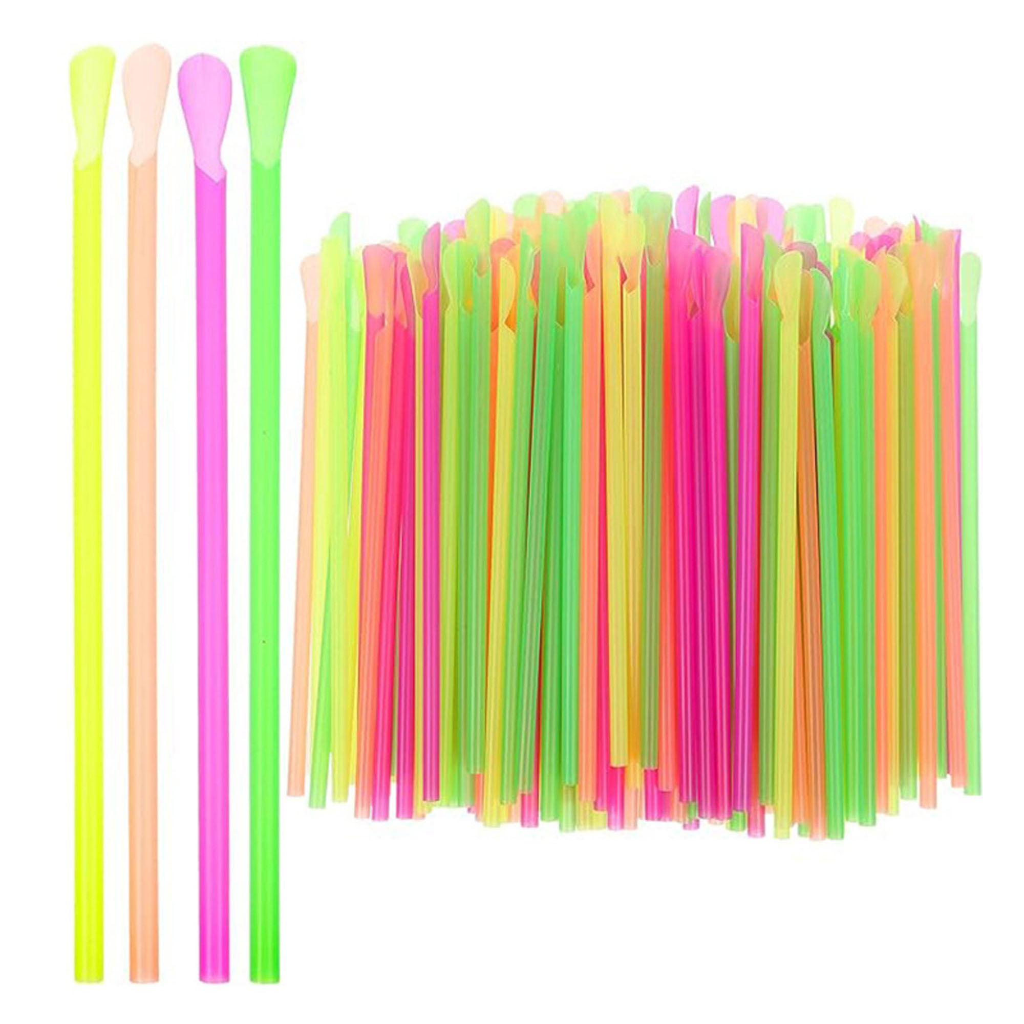 High-Quality Multi-Use Spoon Straws ?C 2.36??7.87", 100 Pcs 1