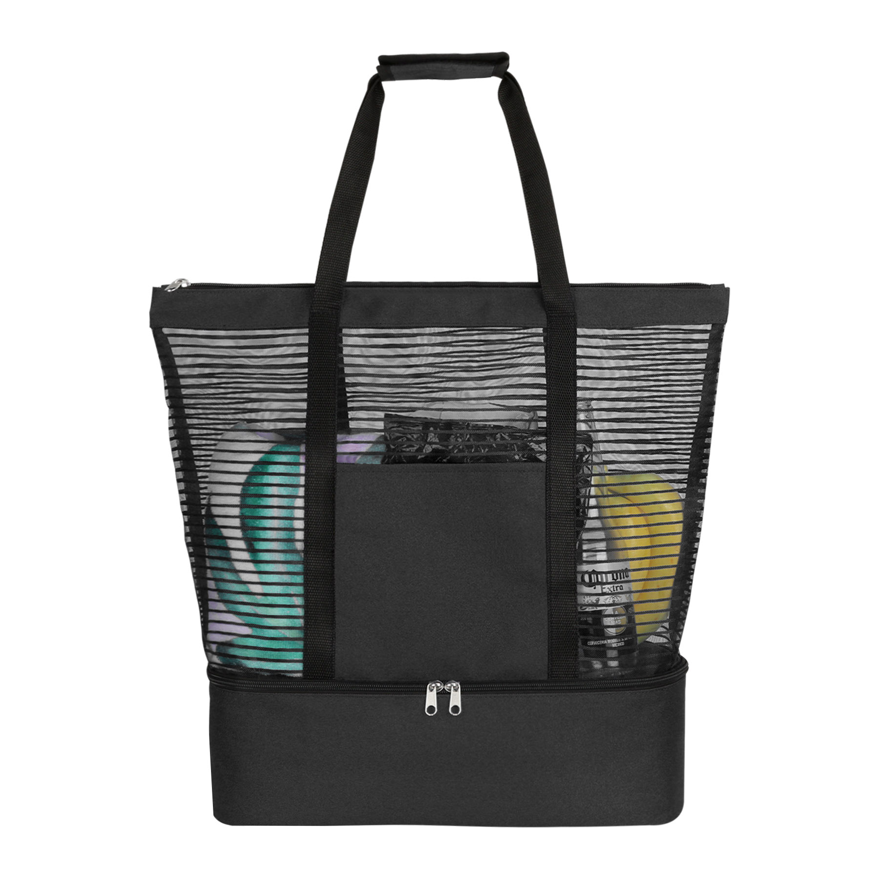 Versatile 10-Can Insulated Mesh Beach Tote Cooler 9