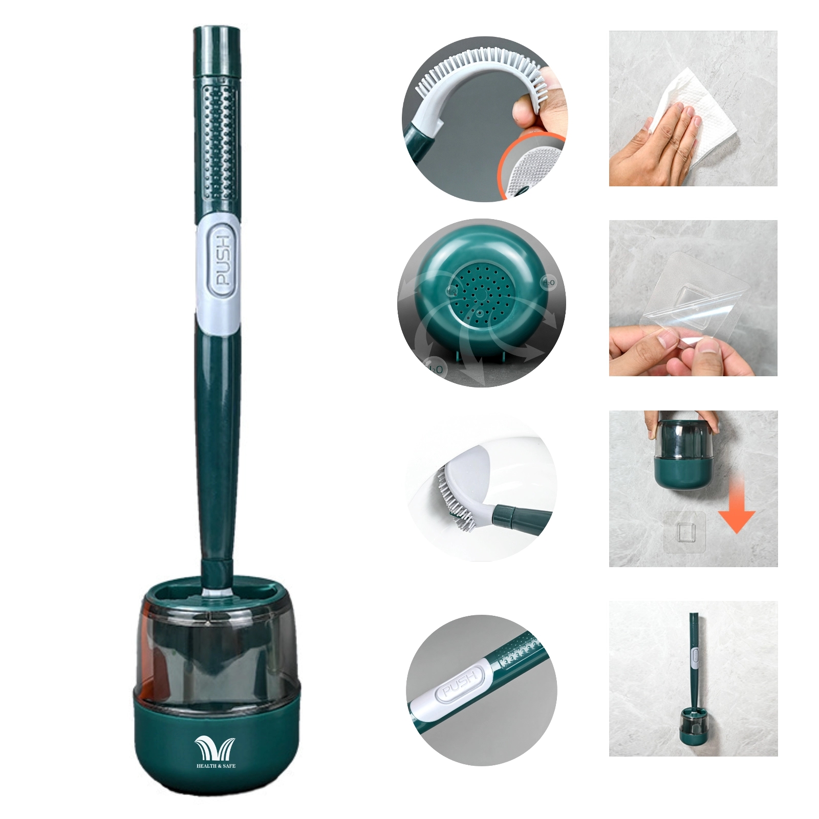 Non-Punching Long Handle Toilet Cleaning Brush 2