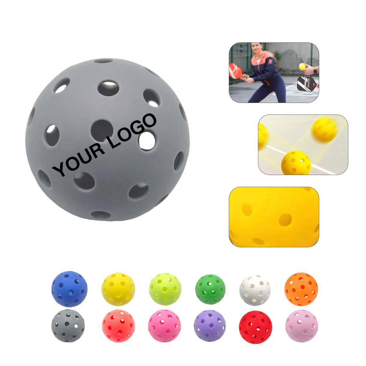 40 Hole Pickleball Durable Plastic Ball for Sports Play 4