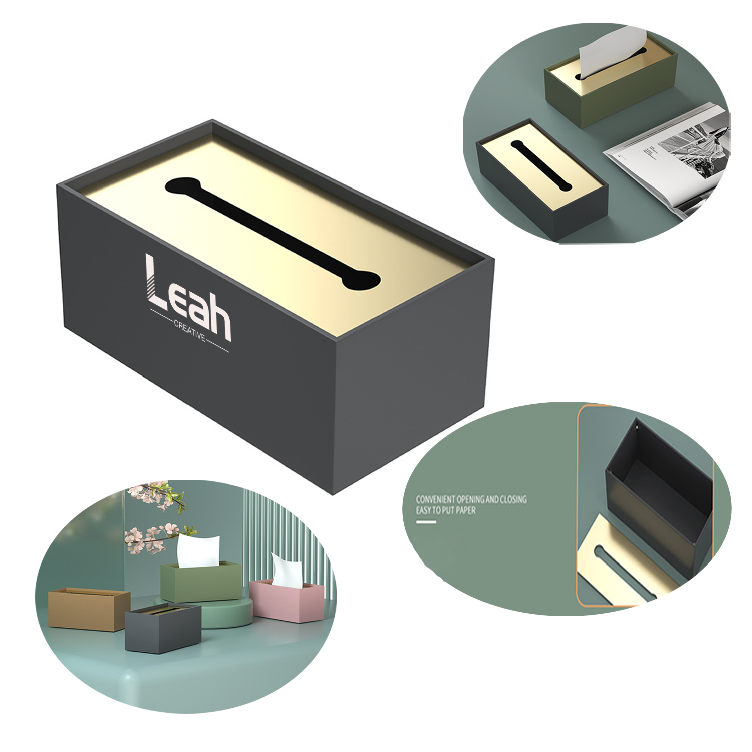 Metal Rectangular Tissue Box 2