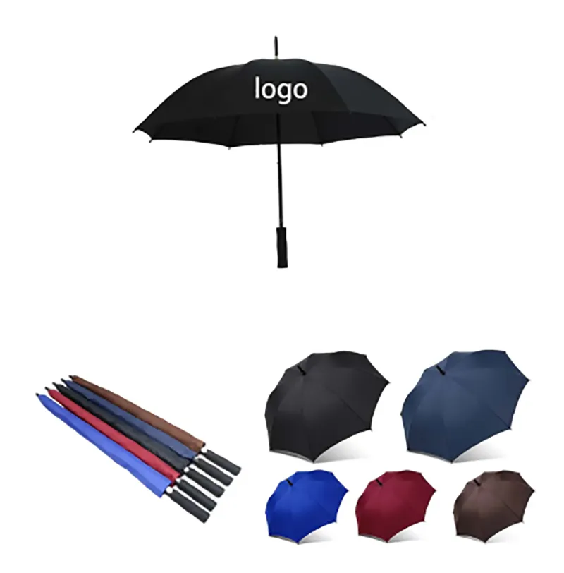 8 Bone 42" Straight Long Handle Business Umbrella 2
