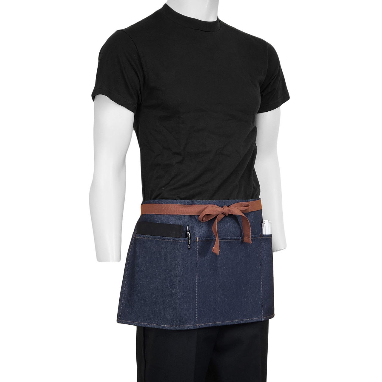 24 in. x 12 in. Denim Waist Apron with Pockets (BLANK) 1