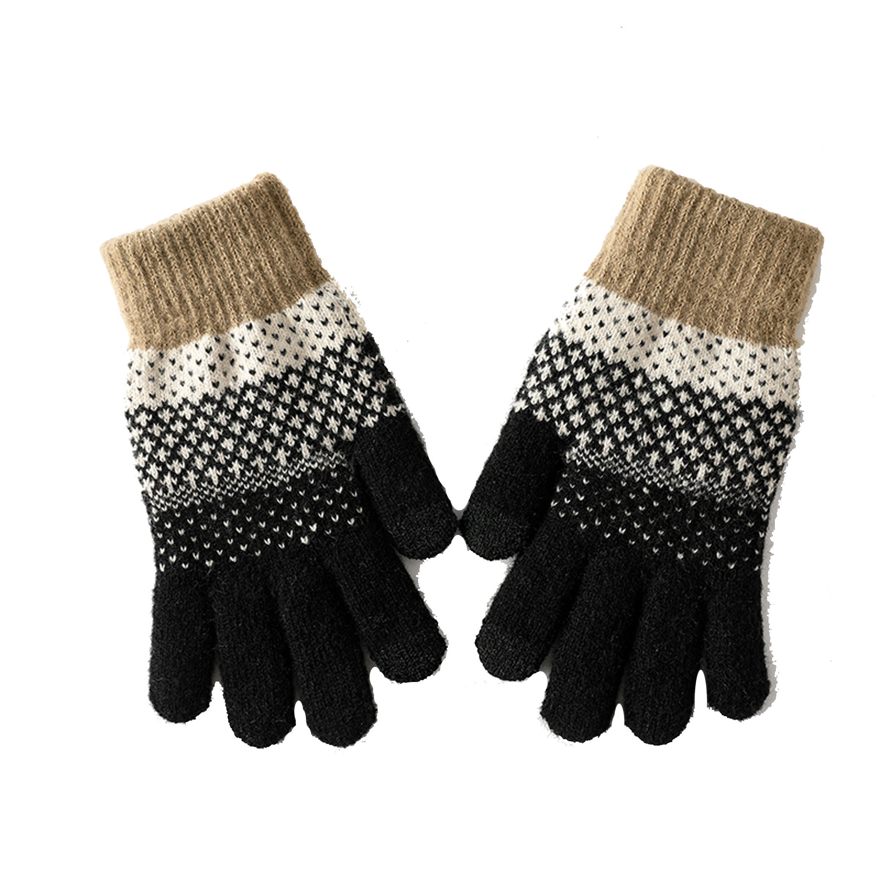 Jacquard Knit Warm Gloves 9