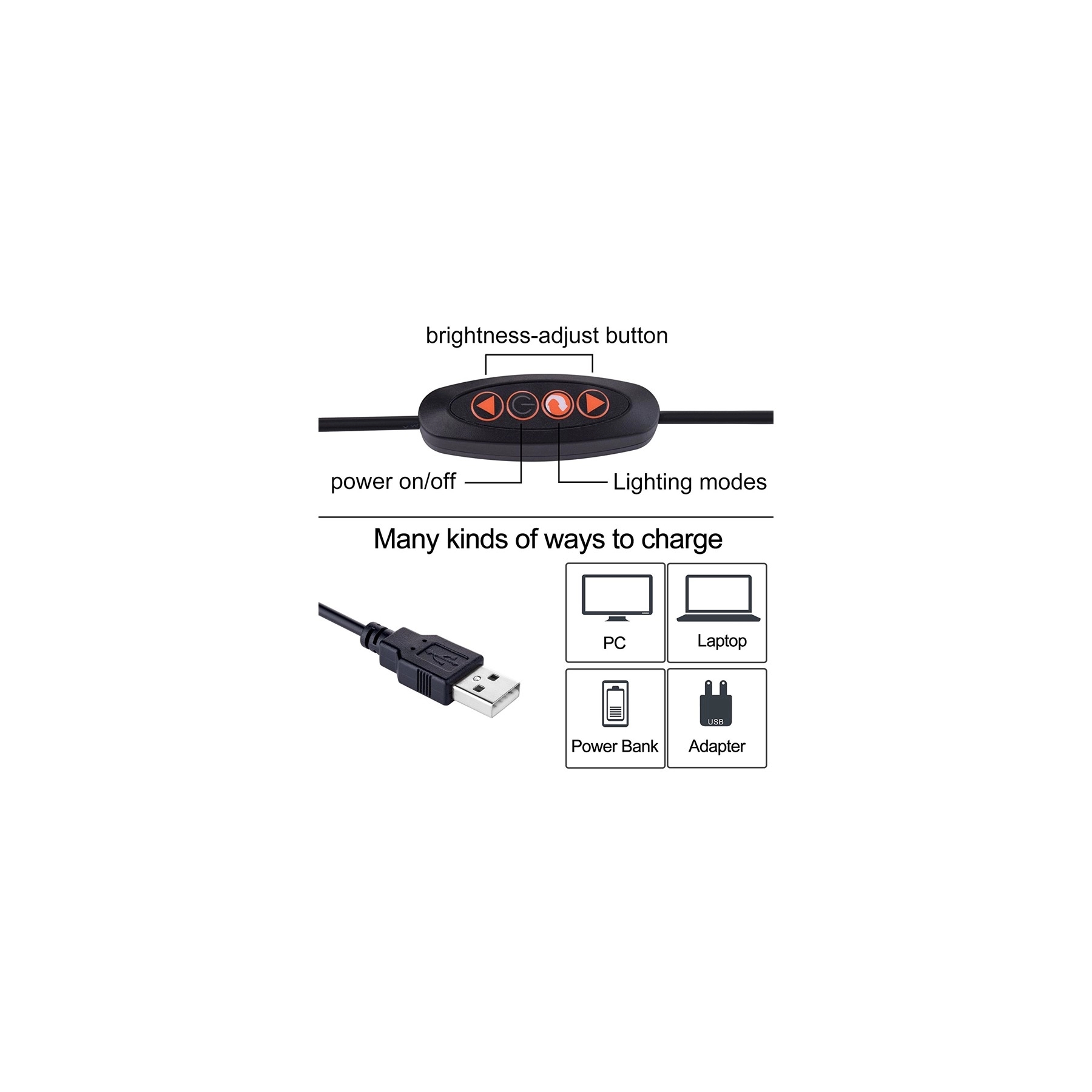 Clip LED Reading Lamp Color Temperatures and 14 Brightness 5