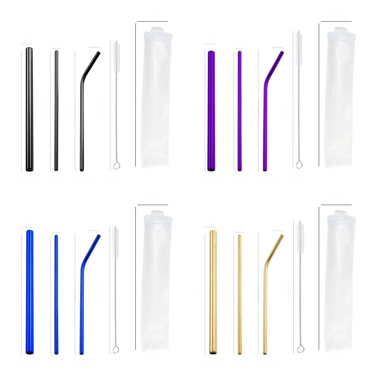 Reusable Stainless Steel Metal Straws 5