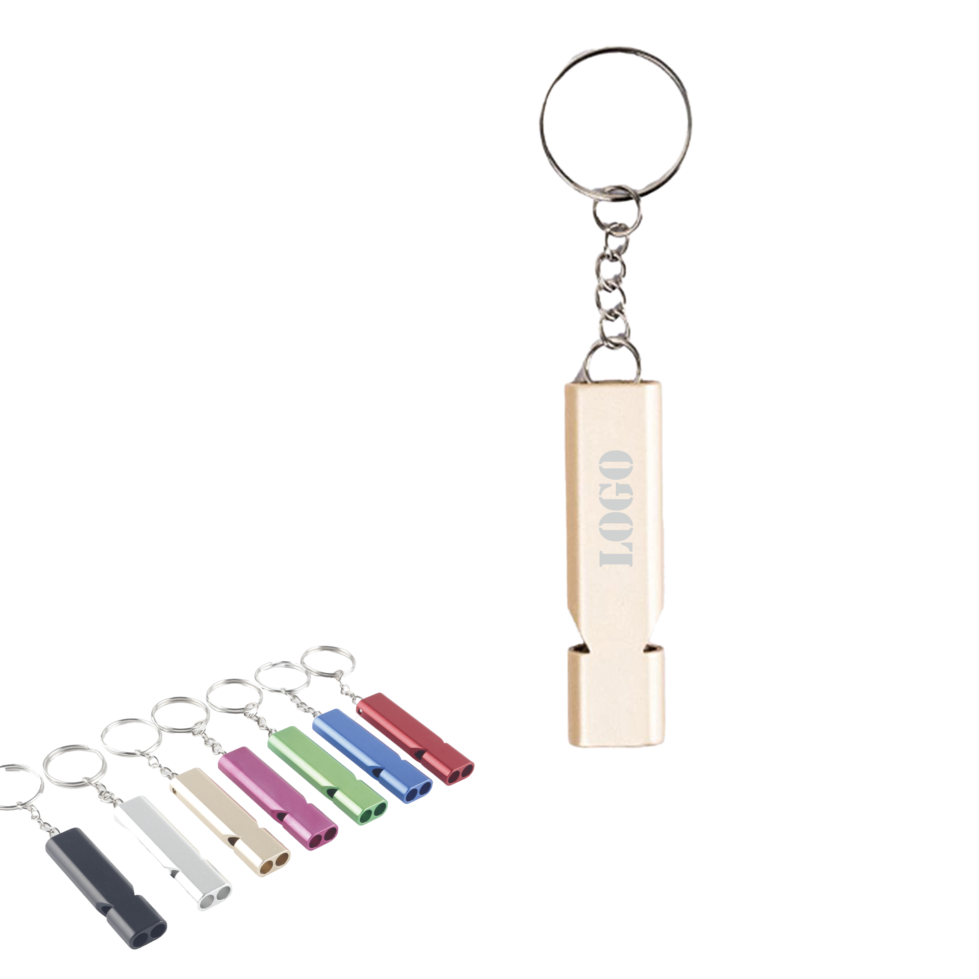 Emergency Survival Metal Whistles Key Chain 2