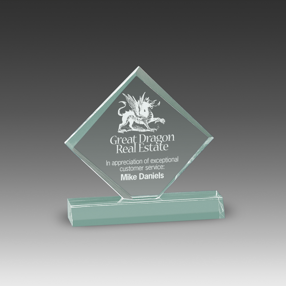 Corporate Diamond Jewel Bevel Award (4"x5") 1