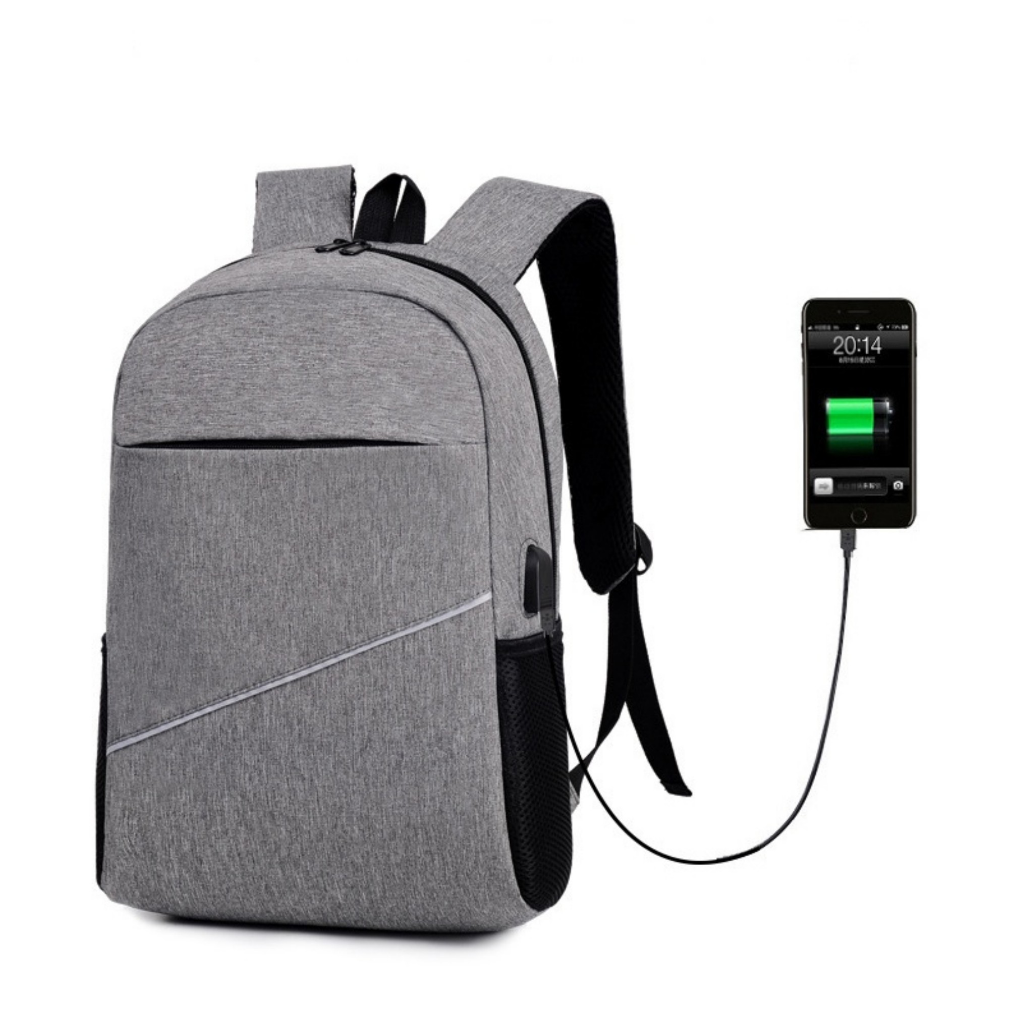 Oxford Fabric Backpack With USB Port 5