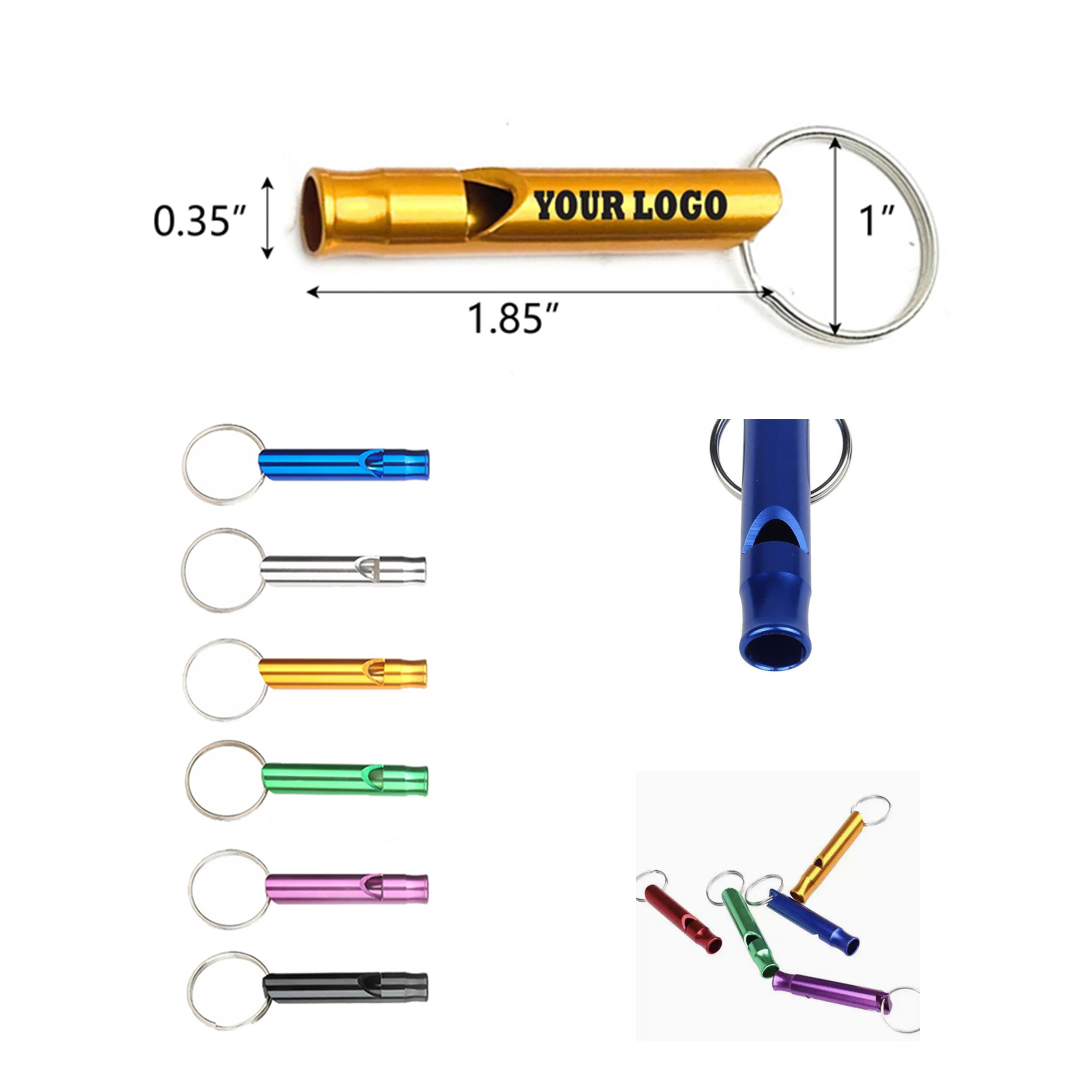 Reliable Outdoor Aluminum Whistle Key Chain for Survival 2