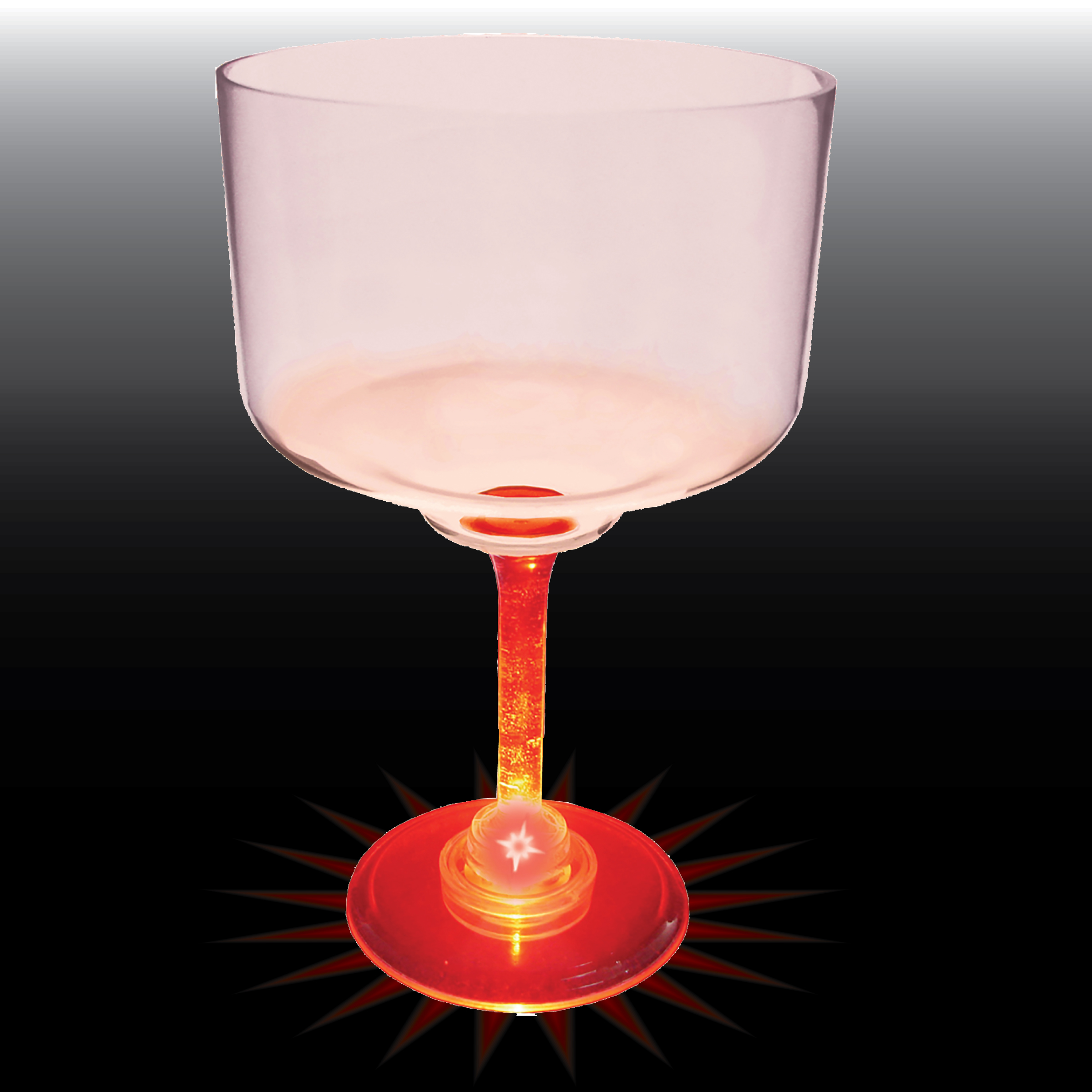18oz Light Up Standard Stem Plastic Margarita Glass 5
