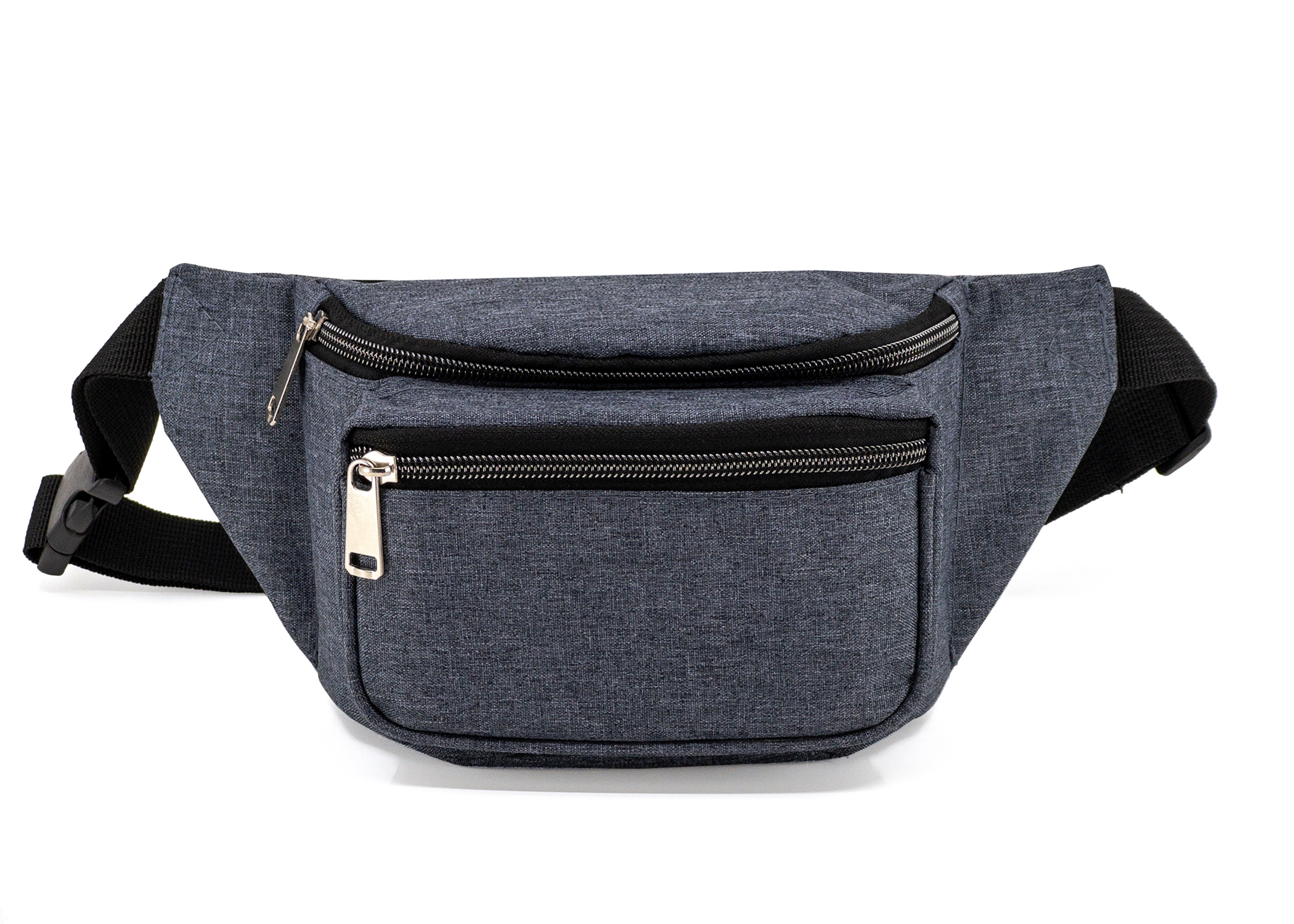 Heathered Three-Zipper Fanny Pack 3