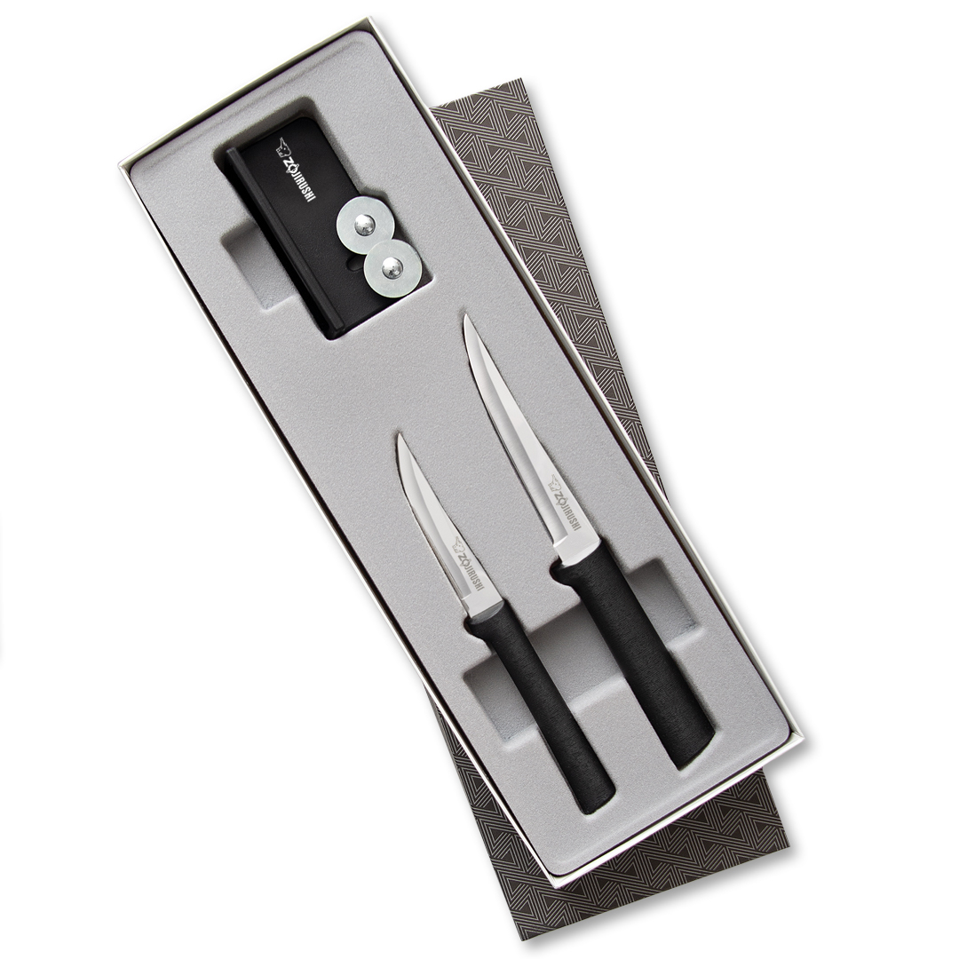 Paring Pair Plus Sharpener Gift Set w/Black Handle 3