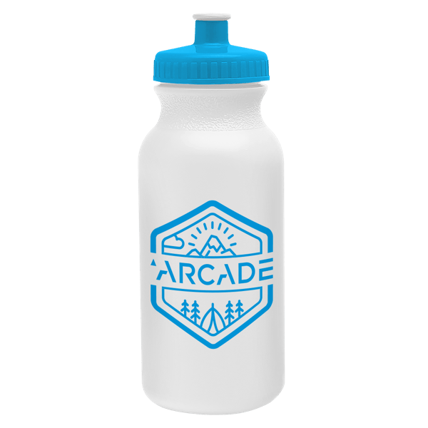 Circuit 20oz Bike Bottle - White w/Push-Pull Lid 77
